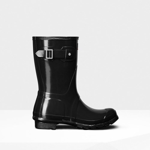 Hunter Original Gloss Short Rain Boots For Womens - NZ Z7962